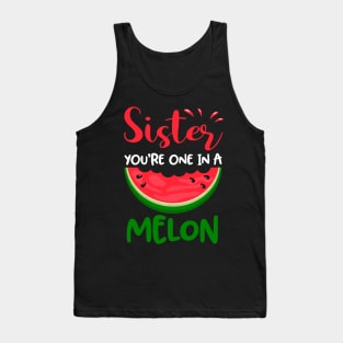 Sister You_re One In A Melon Cute Summer Watermelon Tank Top